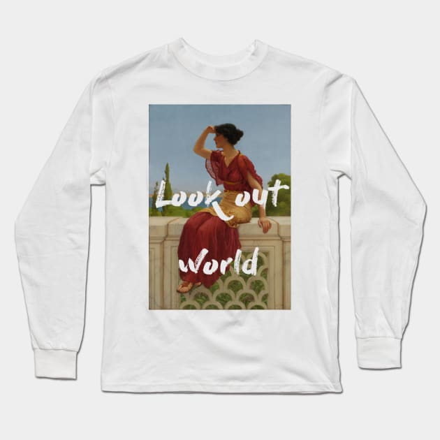 Look Out World Long Sleeve T-Shirt by Art Smart